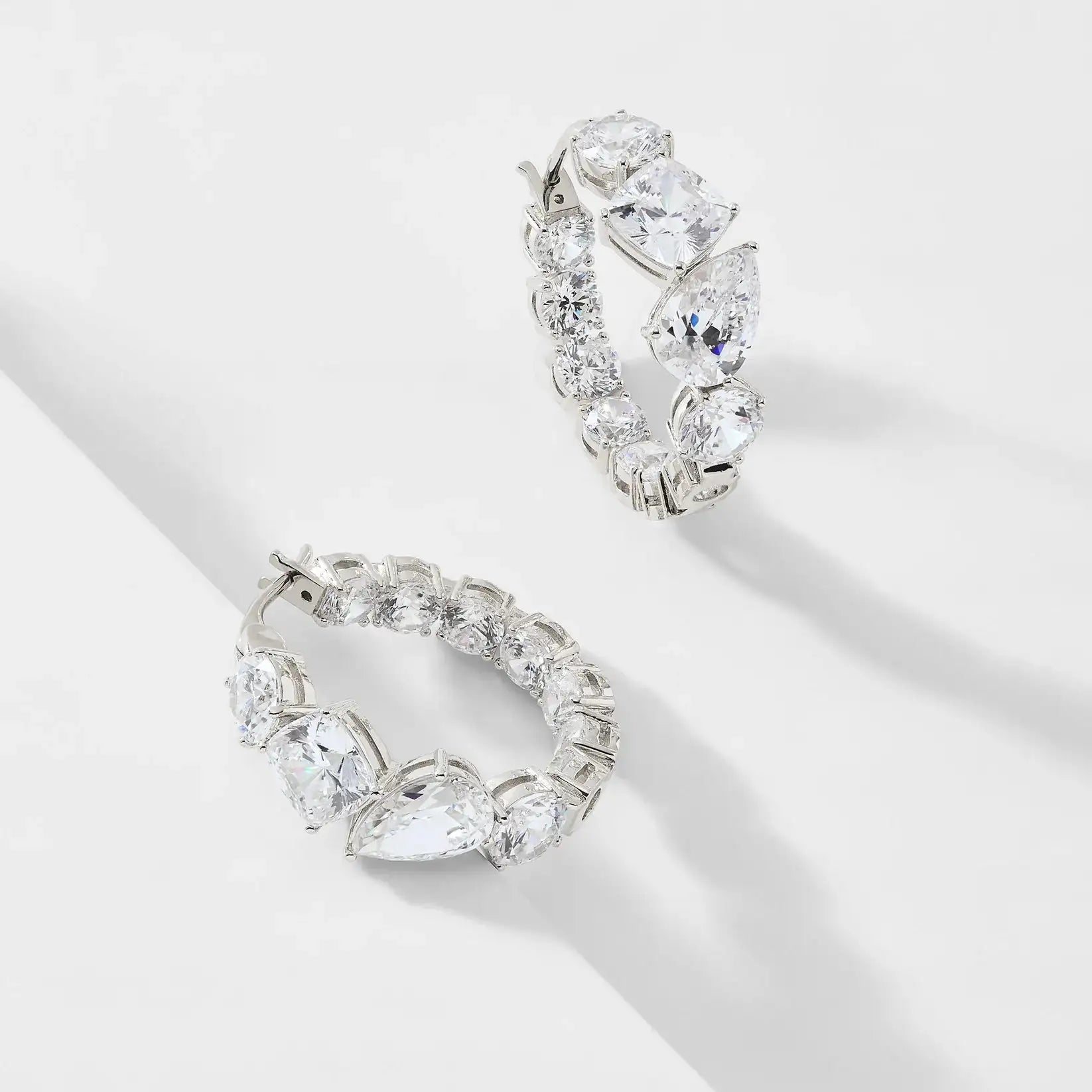 INVITATION ONLY CHUNKY CZ HOOP EARRINGS