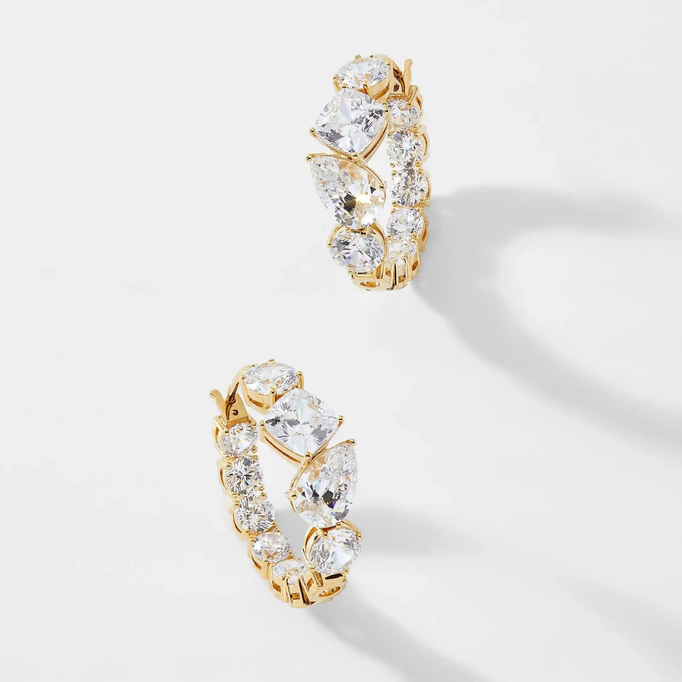 INVITATION ONLY CHUNKY CZ HOOP EARRINGS