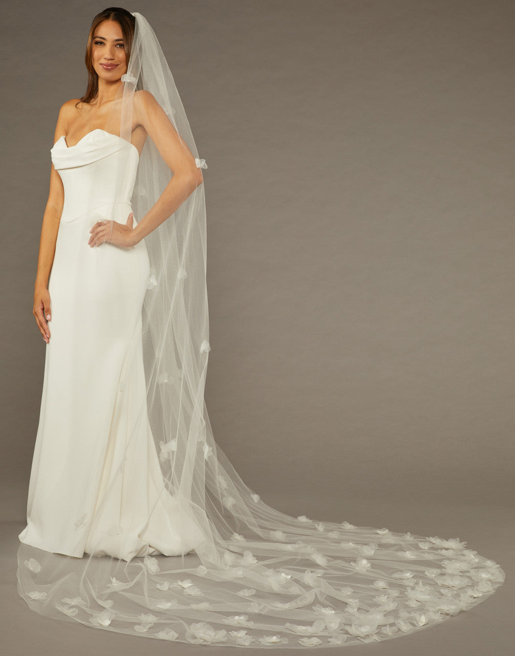Cathedral Bridal Veil - V2491C