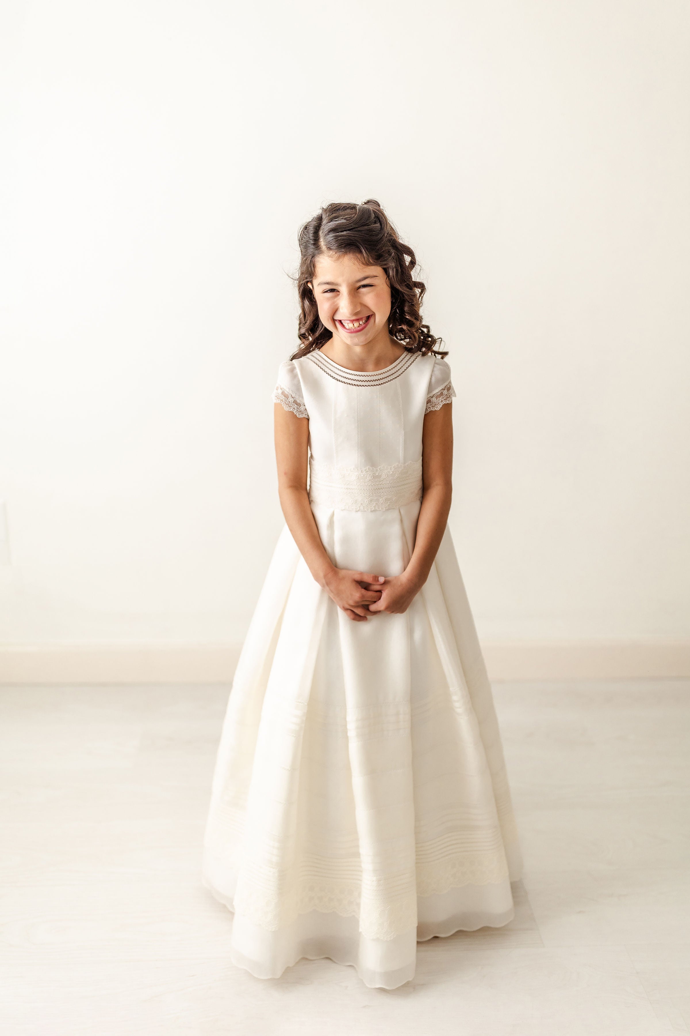 Full-length view of Couture R226 dress highlighting classic couture silhouette