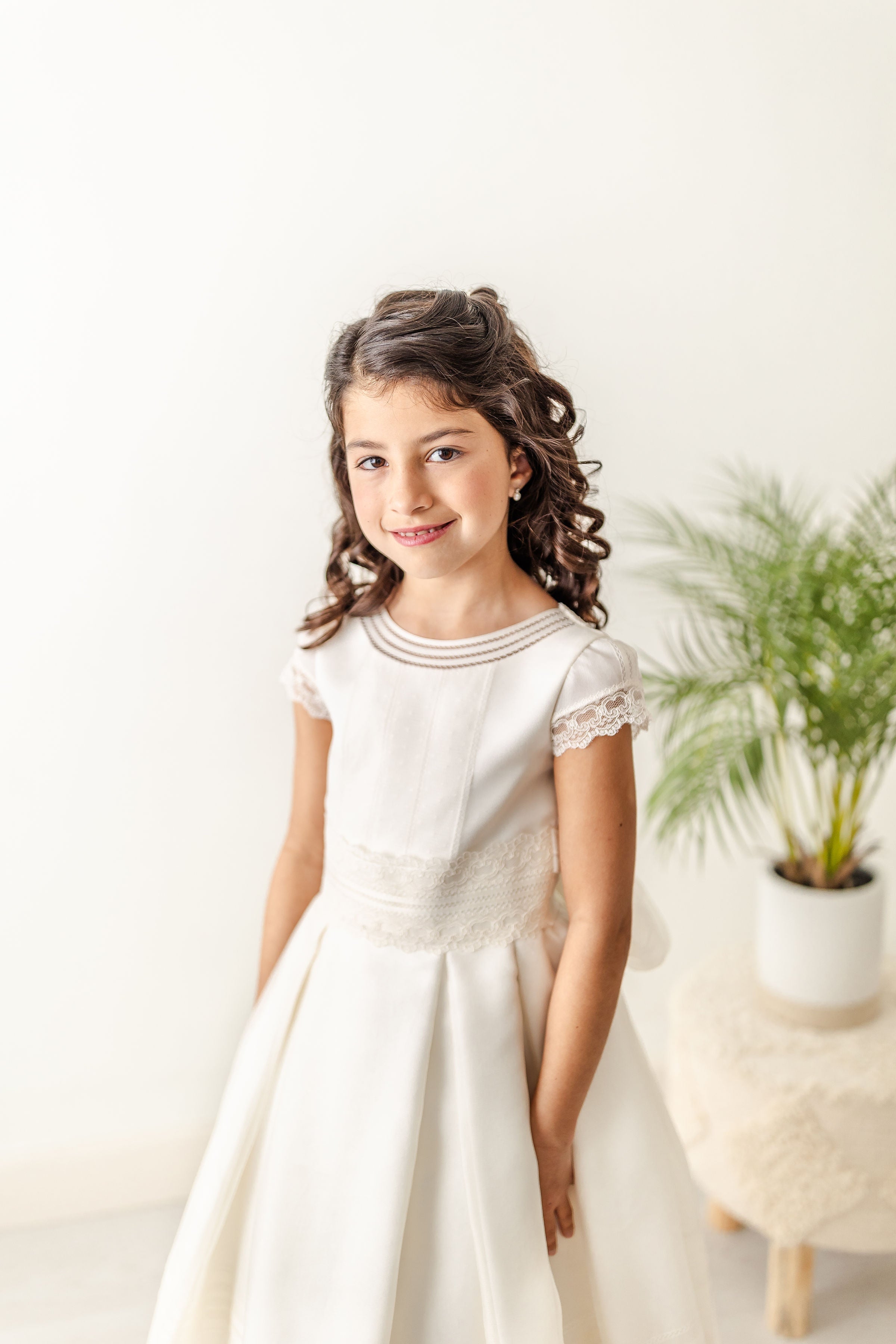 Refined Couture R226 First Communion gown with delicate bodice detailing