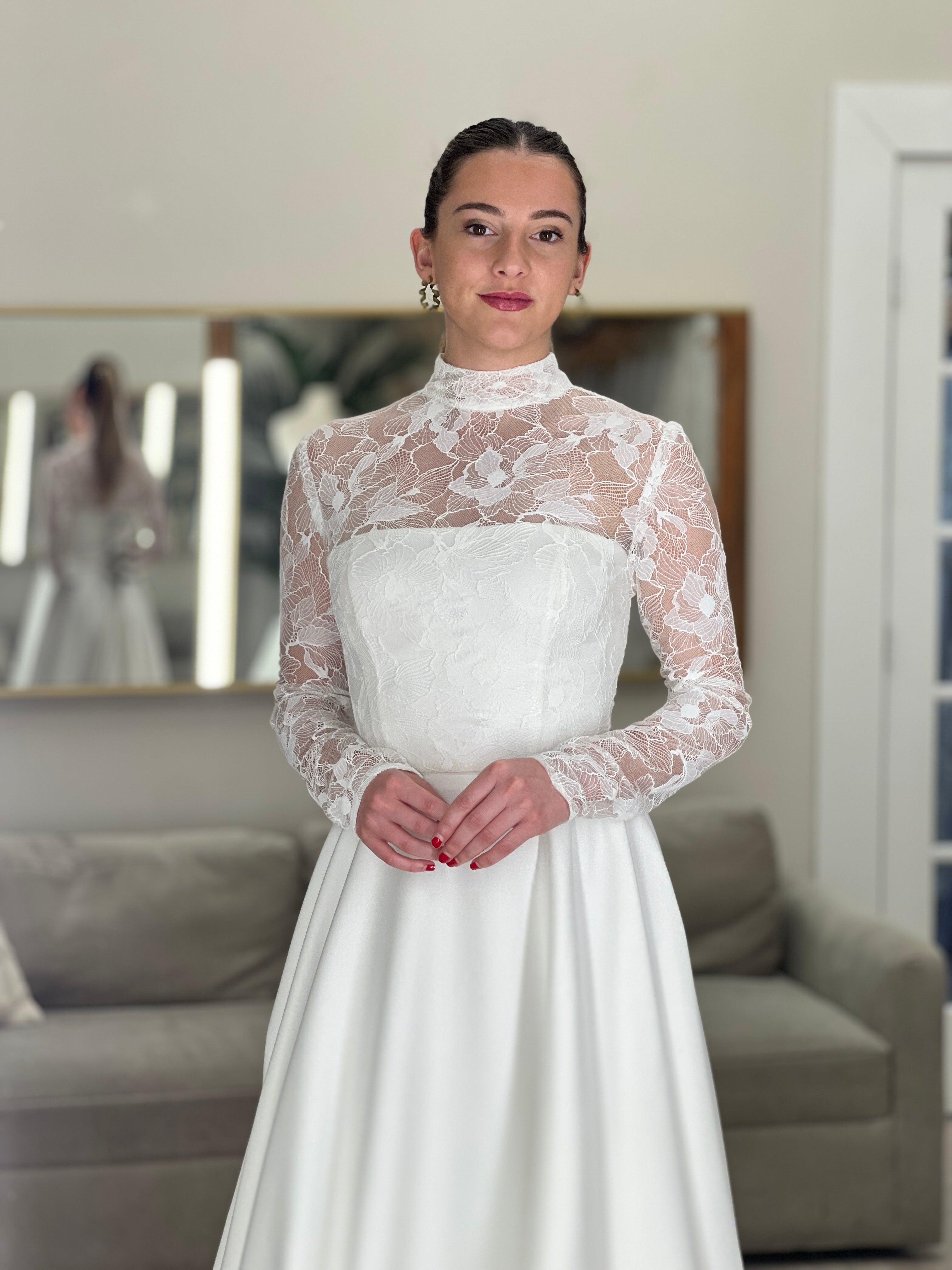 Cover Up - Turtle Neck - Coral Lace