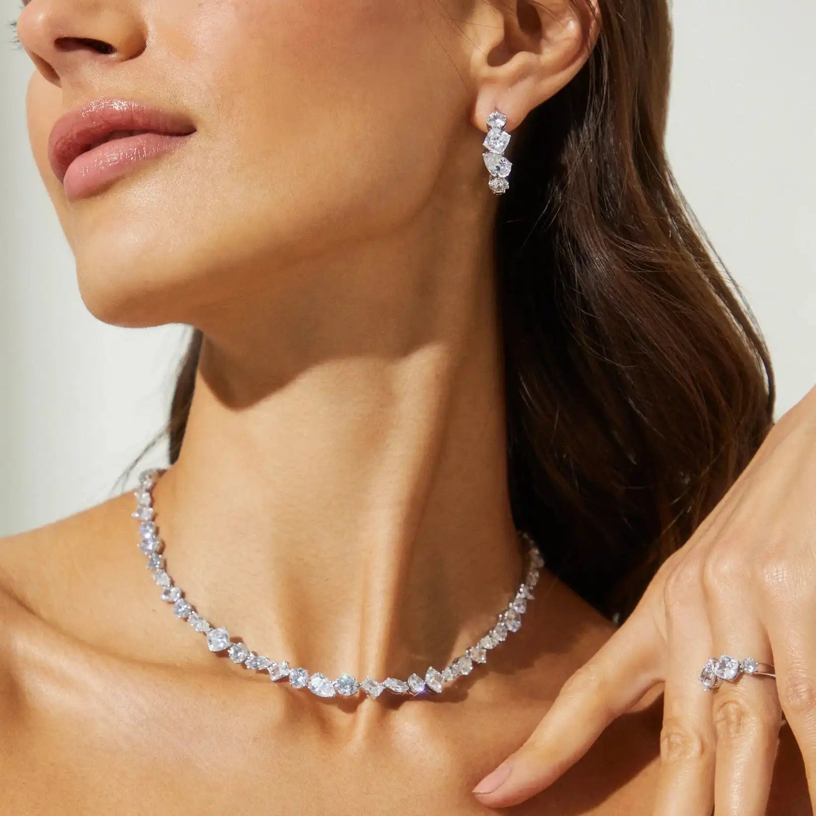 INVITATION ONLY CHUNKY CZ HOOP EARRINGS