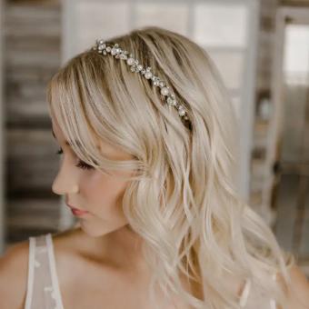 enVogue Bridal Accessories Bridal Headband - HB2111 #1 Light Gold/Ivory/Clear thumbnail