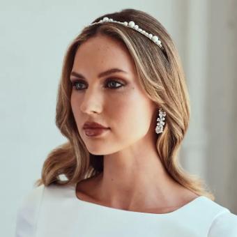 enVogue Bridal Accessories Bridal Headband - HB2301 #4 Ivory/Silver thumbnail