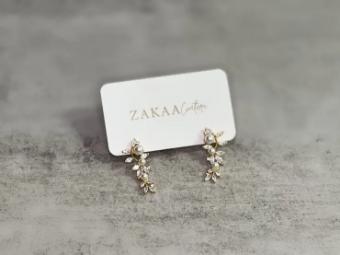 SAYES Miami Bridal Earrings - ZAKAA #0 default Light Gold/Ivory/Clear thumbnail