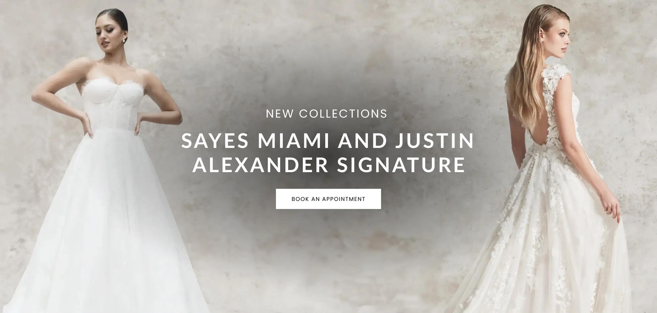 SAYES Miami and Justin Alexander Signature - New collections desktop banner